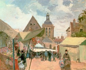 Fiesta de septiembre, Pontoise, 1872 de Camille Jacob Pissarro